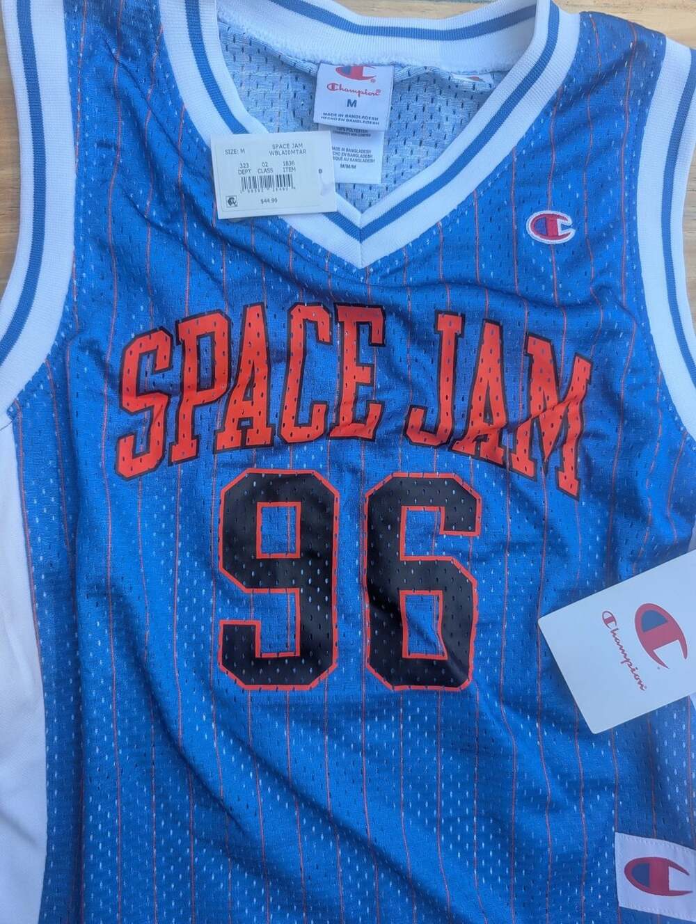 Champion Space Jam Jersey Size M Blue 96
